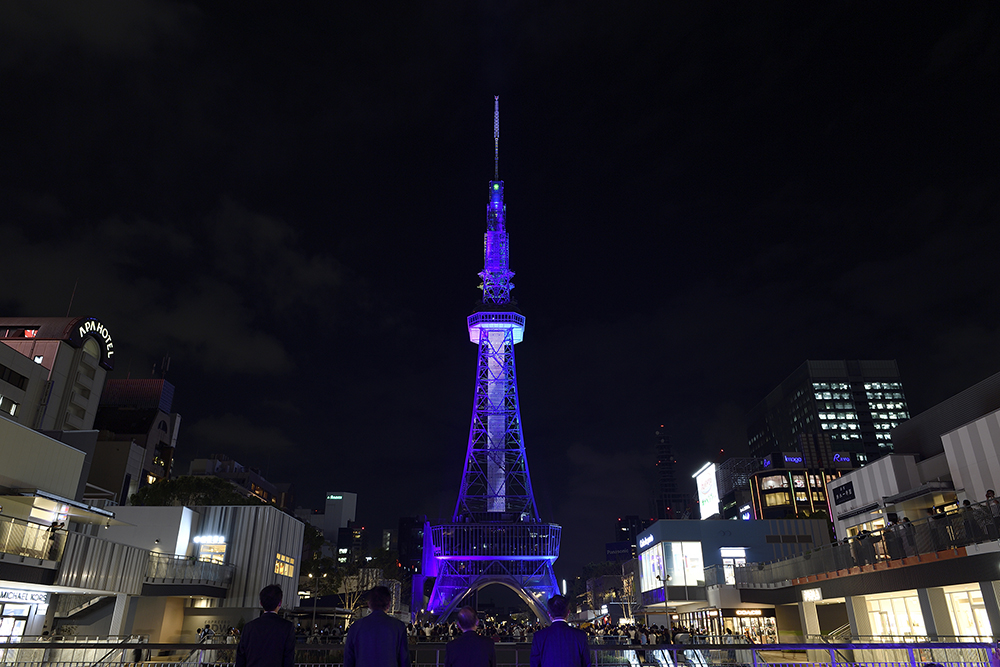  新・名古屋テレビ塔 「MIRAI TOWER」 をライトアップ